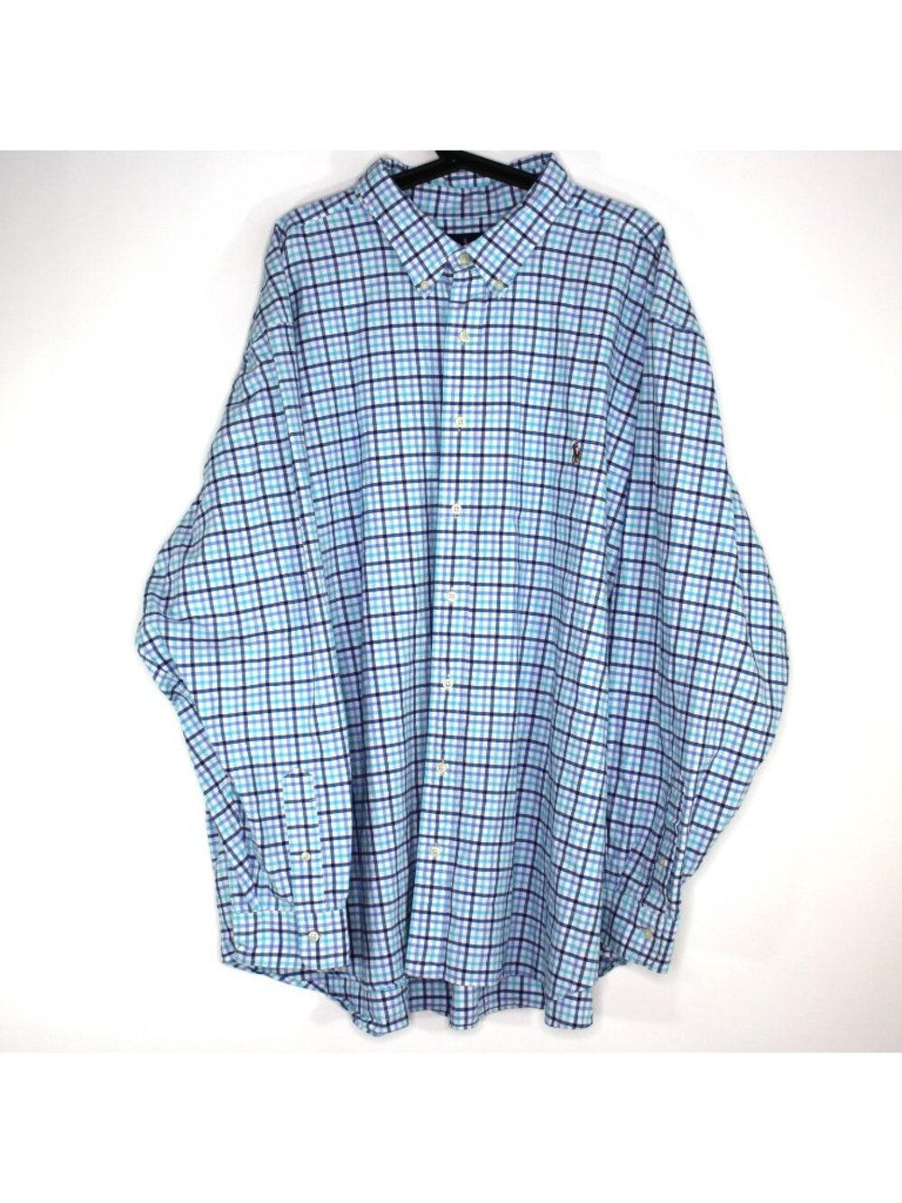 Polo Ralph Lauren Mens 4XB 4XL Plaid Check Colored Pony Button Up Shirt K724
